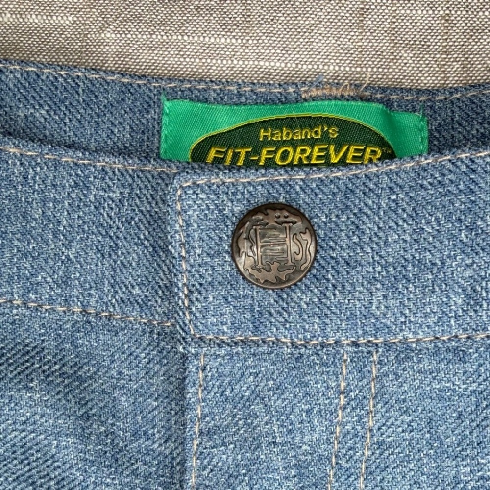 Haband Fit-Forever Mens Blue Polyester Twill Straight Leg Pants W40 L29 DISCO - Picture 6 of 11